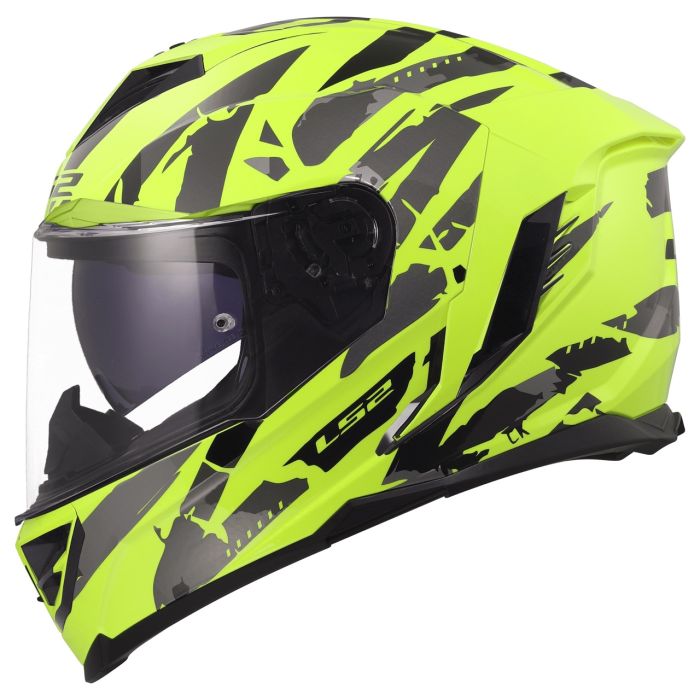 Мотошолом LS2 FF818 Storm 3 Kaos Hi-Vis Yellow