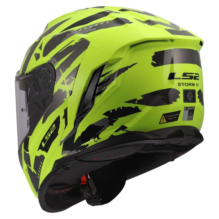 Мотошолом LS2 FF818 Storm 3 Kaos Hi-Vis Yellow