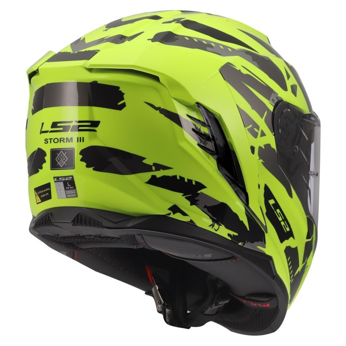 Мотошолом LS2 FF818 Storm 3 Kaos Hi-Vis Yellow