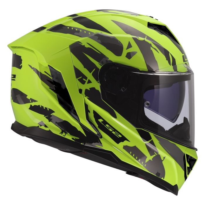 Мотошолом LS2 FF818 Storm 3 Kaos Hi-Vis Yellow