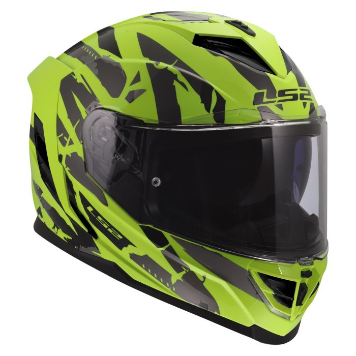 Мотошолом LS2 FF818 Storm 3 Kaos Hi-Vis Yellow