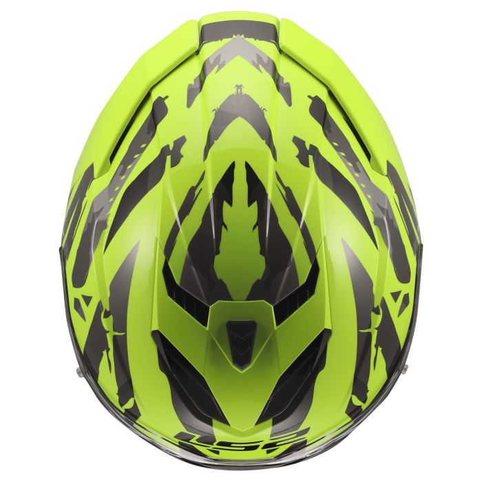 Мотошолом LS2 FF818 Storm 3 Kaos Hi-Vis Yellow