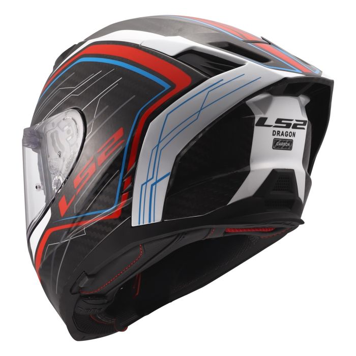 Мотошолом LS2 FF807 Dragon Subic White Blue Red