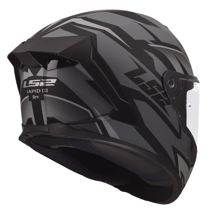 Мотошолом LS2 FF820 Rapid 3 Xtrem Matt Black Grey