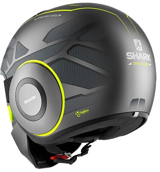 Мотошолом Shark Street Drak Hurok Matt Anthracite/Yellow/Black