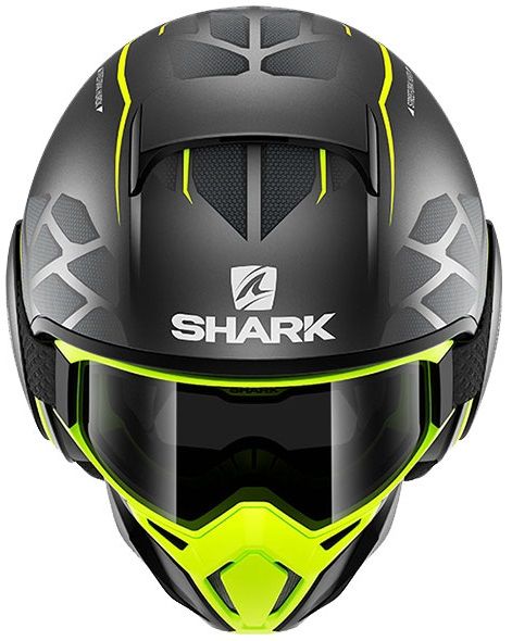 Мотошолом Shark Street Drak Hurok Matt Anthracite/Yellow/Black