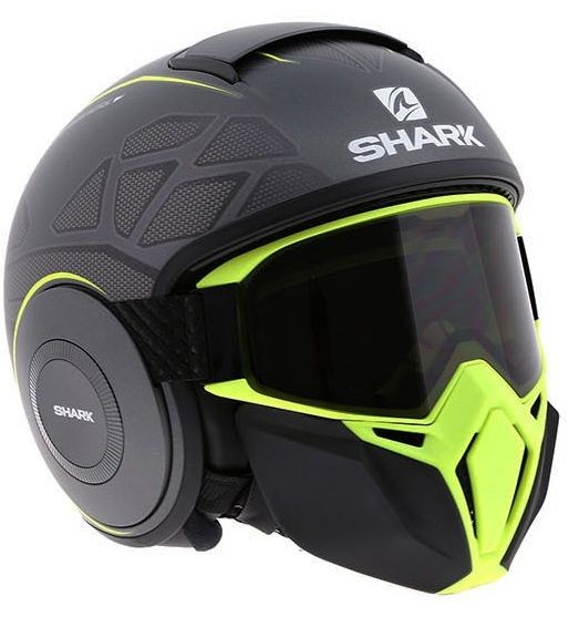 Мотошолом Shark Street Drak Hurok Matt Anthracite/Yellow/Black