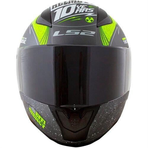 Мотошолом LS2 FF353 Rapid Thunder Matt Titanium Neon Yellow