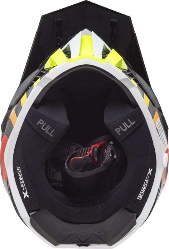 Мотошолом LS2 MX703 C X-Force Barrier Hi-Viz Yellow Red