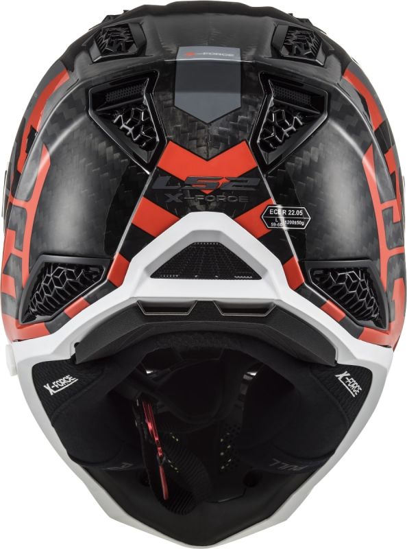 Мотошолом LS2 MX703 C X-Force Barrier Hi-Viz Yellow Red