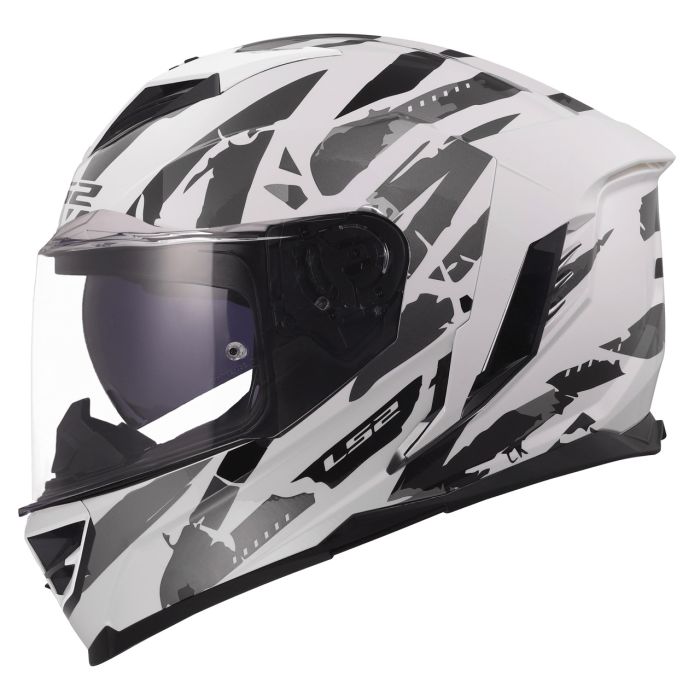 Мотошолом LS2 FF818 Storm 3 Kaos White Grey