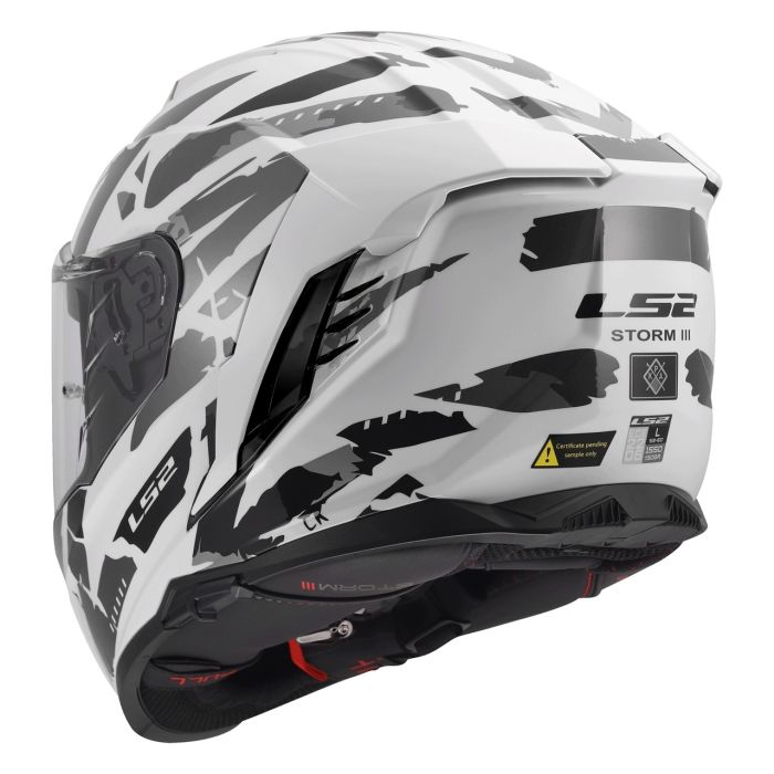 Мотошолом LS2 FF818 Storm 3 Kaos White Grey
