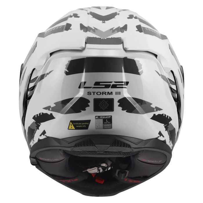 Мотошолом LS2 FF818 Storm 3 Kaos White Grey