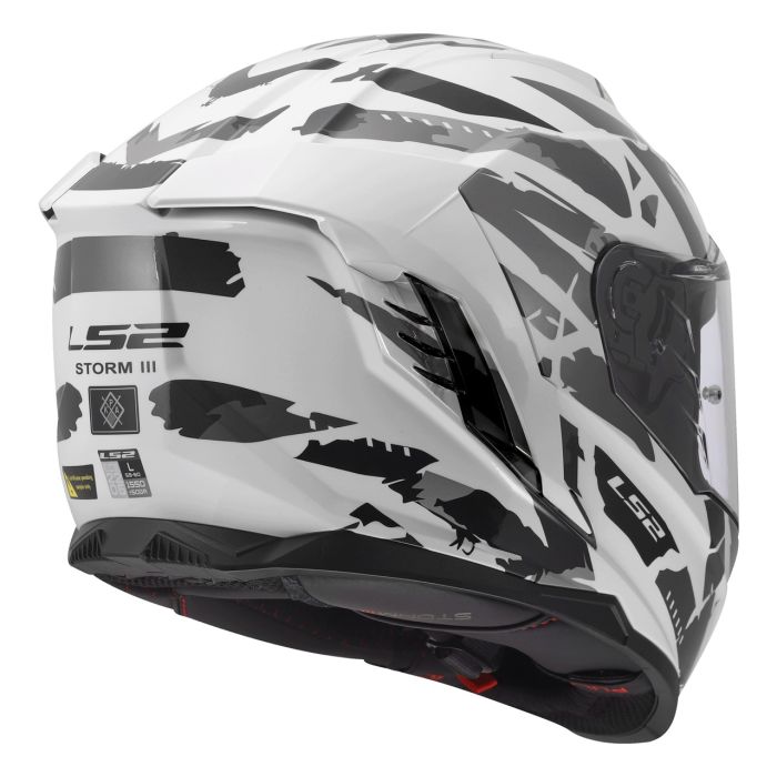 Мотошолом LS2 FF818 Storm 3 Kaos White Grey