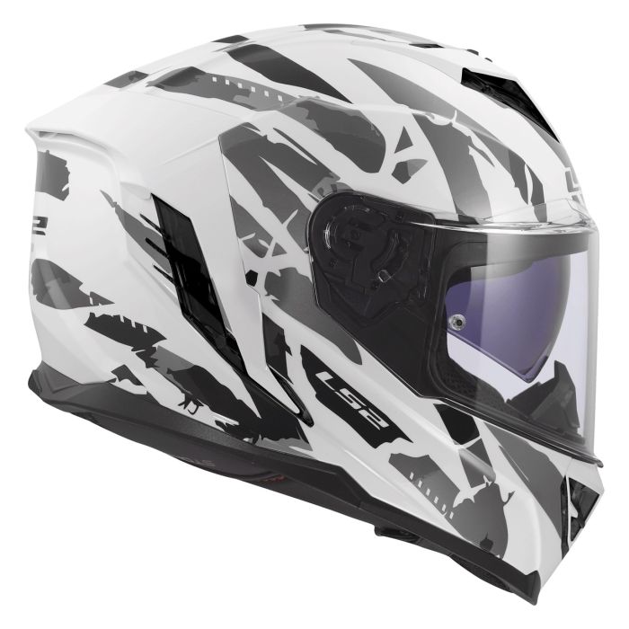 Мотошолом LS2 FF818 Storm 3 Kaos White Grey