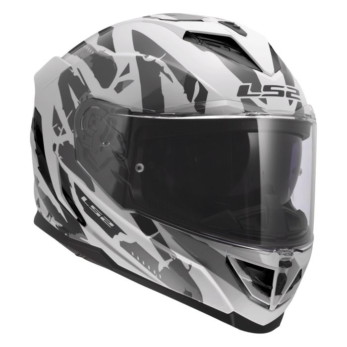 Мотошолом LS2 FF818 Storm 3 Kaos White Grey