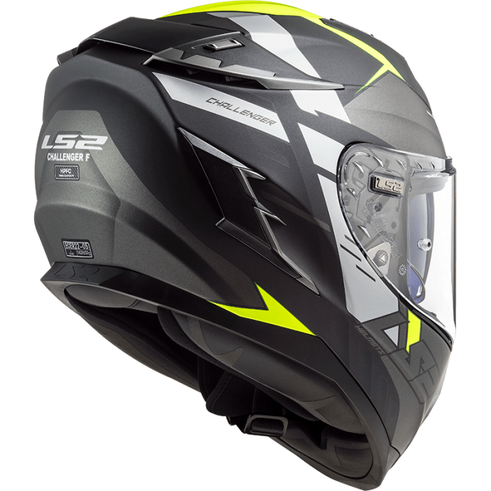 Мотошолом LS2 FF327 Challenger Allert Matt Titanium Hi-Vis Yellow