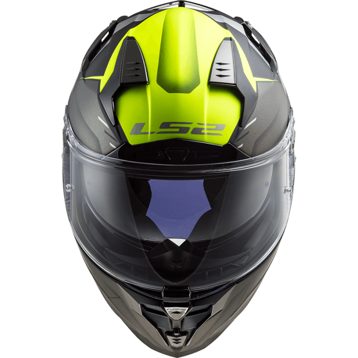 Мотошолом LS2 FF327 Challenger Allert Matt Titanium Hi-Vis Yellow