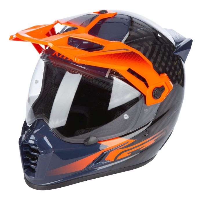 Мотошолом KLIM Krios Pro ECE/DOT XL Echo Gloss Black - Striking Orange - Petrol