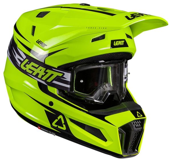 Шолом Leatt Moto 3.5 Helmet + Goggle Neon Yellow