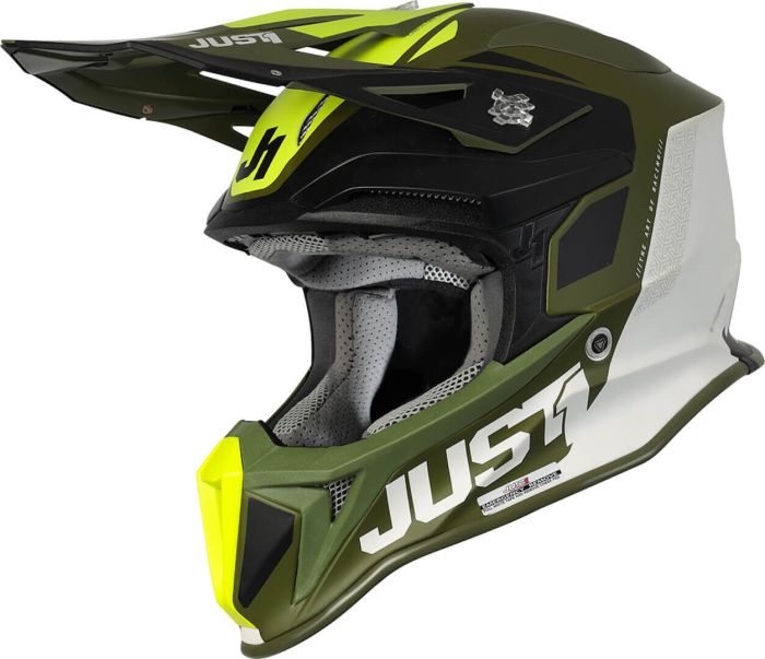 Мотошолом Just1 J18 Pulsar Army Green Black White