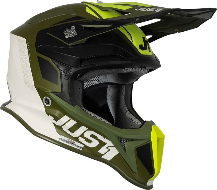 Мотошолом Just1 J18 Pulsar Army Green Black White
