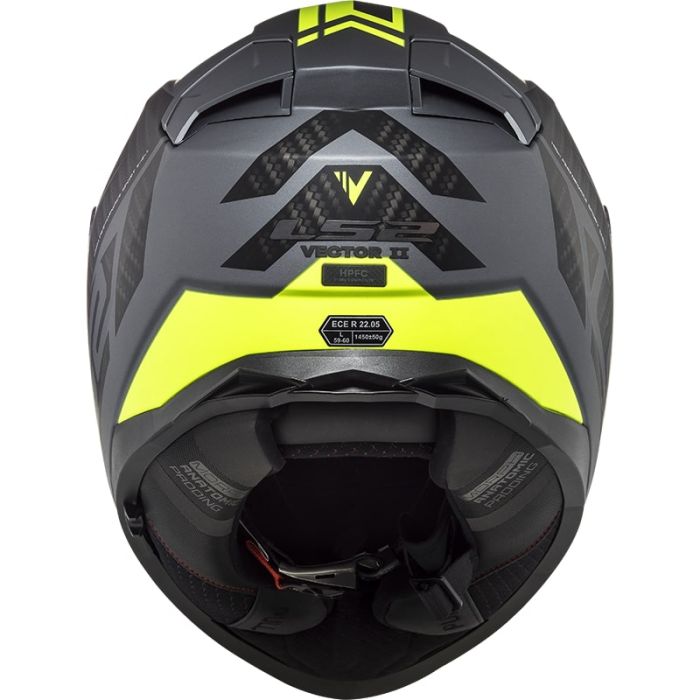 Мотошолом LS2 FF811 Vector 2 Splitter Matt Titanium Hi-Vis Yellow