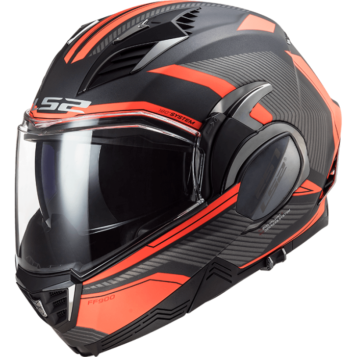 Мотошолом LS2 FF900 Valiant 2 Revo Matt Titanium Orange