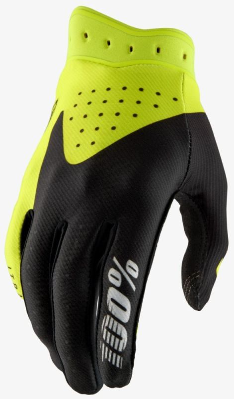 Рукавички 100% Itrack Glove Fluo Yellow