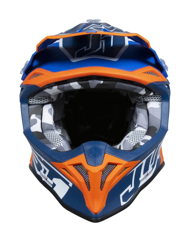 Мотошолом Just1 J39 Thruster White Fluo Orange Blue