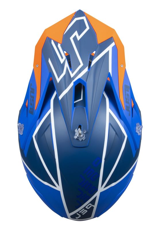 Мотошолом Just1 J39 Thruster White Fluo Orange Blue