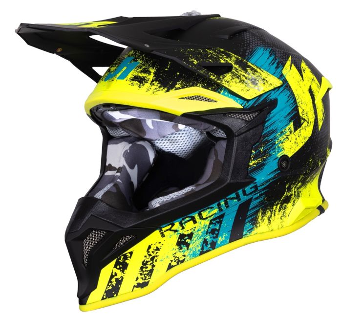 Мотошолом Just1 J39 Storm Blue Fluo Yellow Black Matt