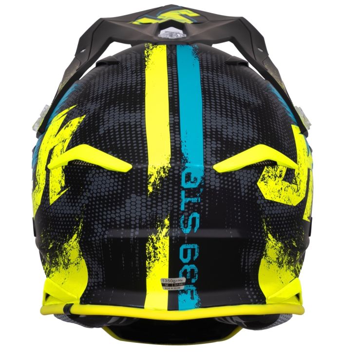 Мотошолом Just1 J39 Storm Blue Fluo Yellow Black Matt