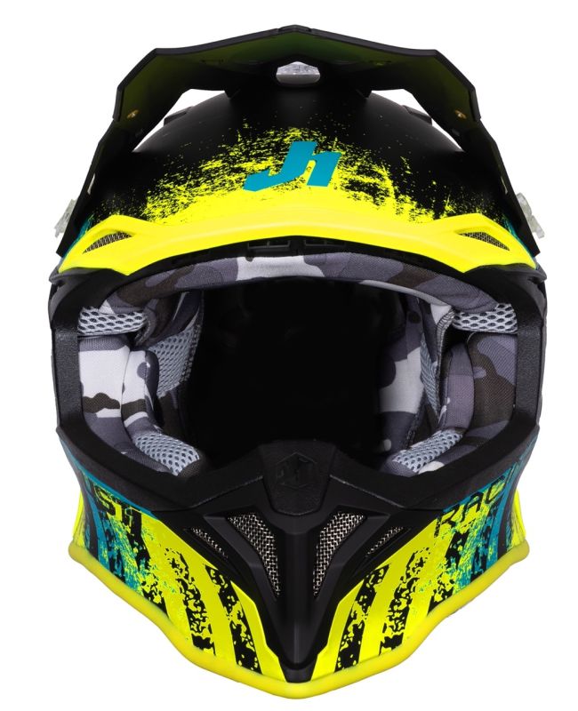 Мотошолом Just1 J39 Storm Blue Fluo Yellow Black Matt
