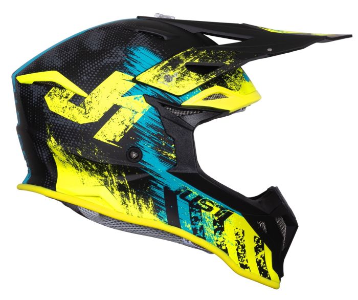 Мотошолом Just1 J39 Storm Blue Fluo Yellow Black Matt