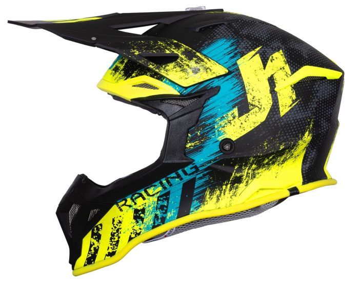 Мотошолом Just1 J39 Storm Blue Fluo Yellow Black Matt