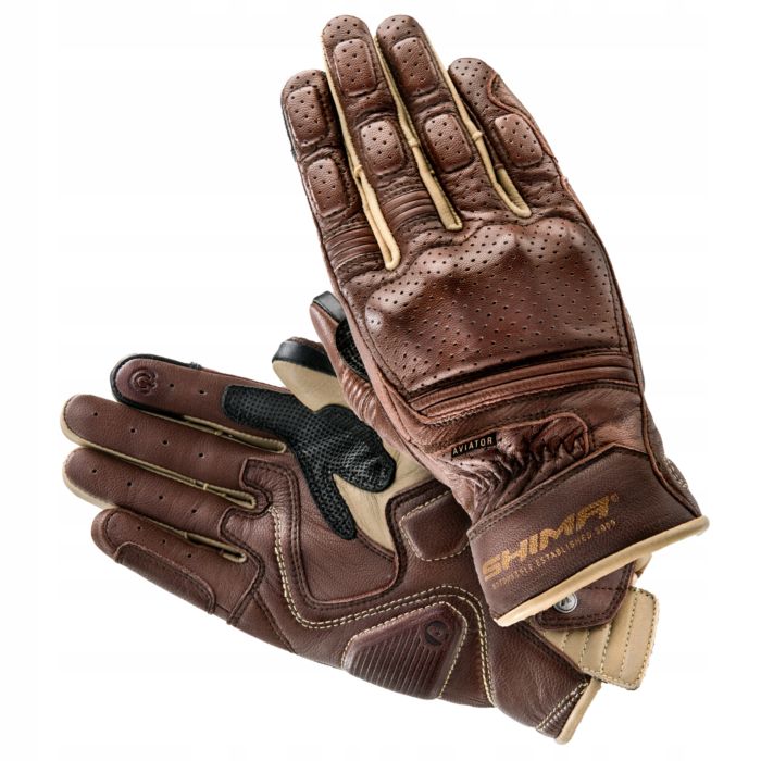Мотоперчатки Shima Aviator Light Brown