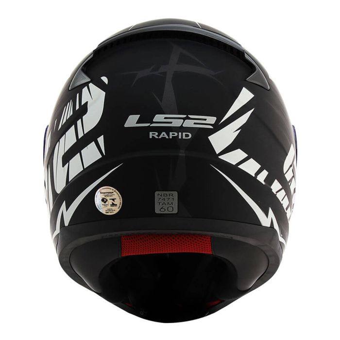 Мотошолом LS2 FF353 Rapid Cromo Matte Black Red Blue