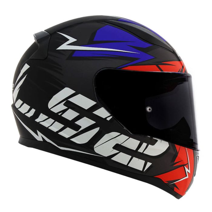 Мотошолом LS2 FF353 Rapid Cromo Matte Black Red Blue