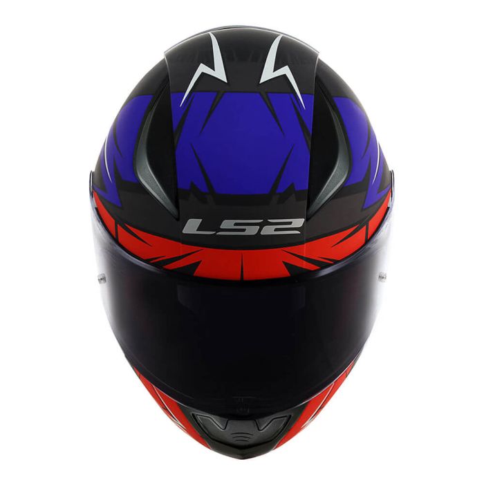 Мотошолом LS2 FF353 Rapid Cromo Matte Black Red Blue