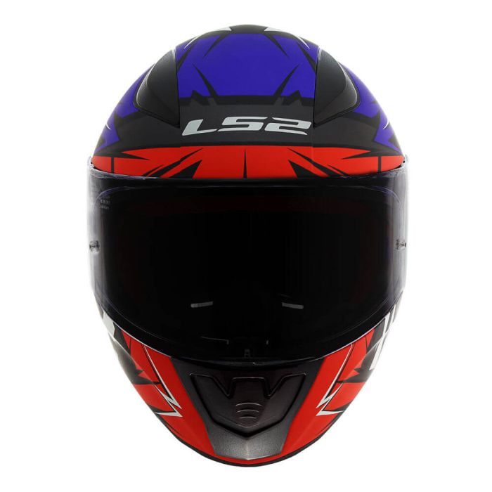 Мотошолом LS2 FF353 Rapid Cromo Matte Black Red Blue