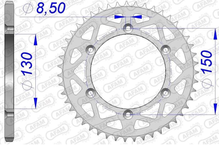 Зірка Afam Aluminium Sprocket 520 - Yamaha Silver