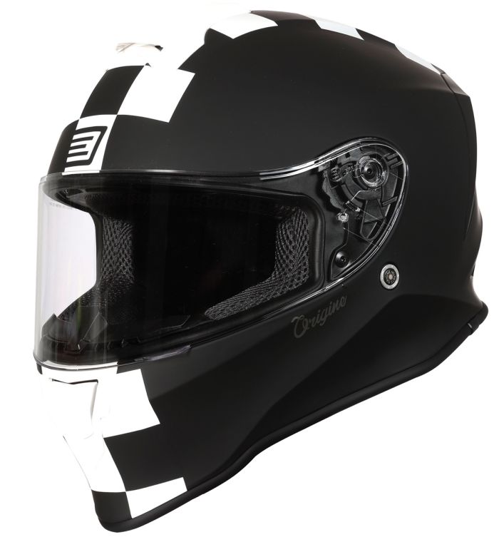 Мотошолом Origine Dinamo Contest White / Black Matt
