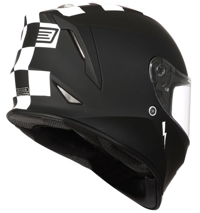 Мотошолом Origine Dinamo Contest White / Black Matt