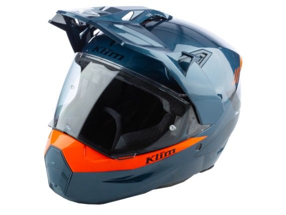 Мотошолом KLIM X1 Alpha ECE/DOT XL Gloss Concept Petrol - Strike Orange