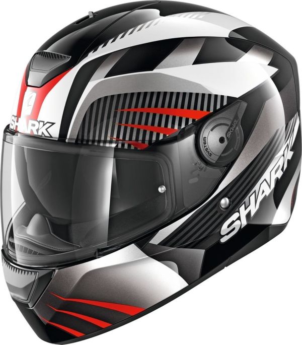 Мотошолом Shark D-Skwal Mercurium Black\Red\White
