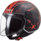 Мотошолом LS2 OF558 Sphere Lux Snake Matt Black Red