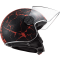Мотошолом LS2 OF558 Sphere Lux Snake Matt Black Red