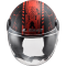 Мотошолом LS2 OF558 Sphere Lux Snake Matt Black Red