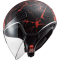 Мотошолом LS2 OF558 Sphere Lux Snake Matt Black Red